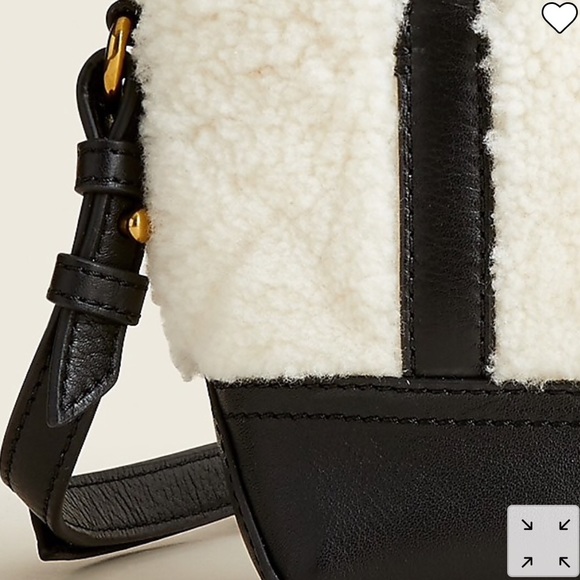 JCREW Mini Montaut Tote in Sherpa and Leather NWT - Picture 7 of 10